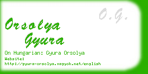 orsolya gyura business card